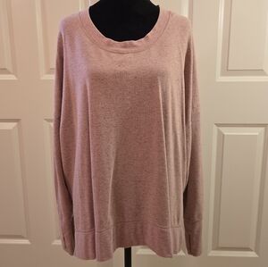 Athleta Size XL Pink Heather Sweatshirt